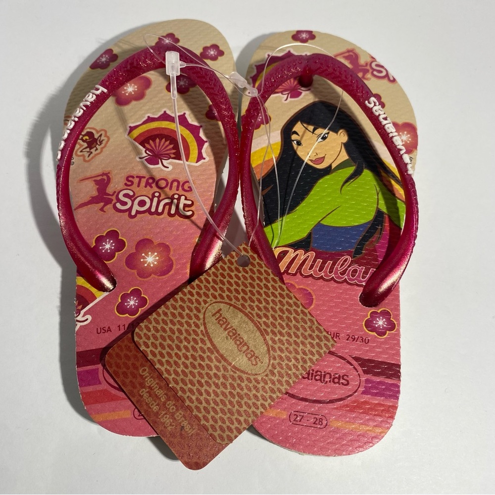Havaianas Mulan Flip Flops Girls Size 11/12